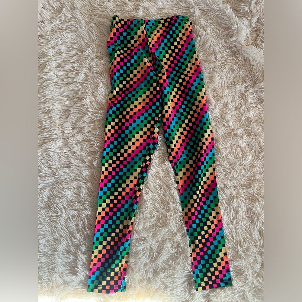 Large Val’s spandex leggings with geometric pattern